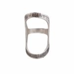Anillo férula para hipermovilidad articular en plata ley 950 con diseño mecha vista frontal